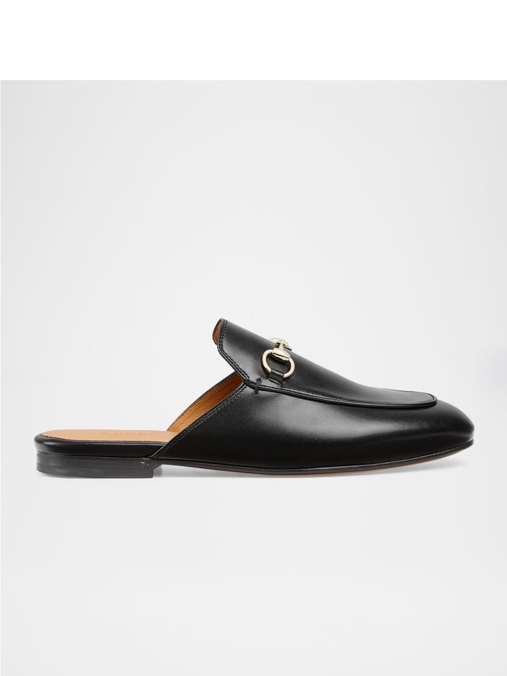 Gucci Black Leather Horsebit Slip-On Loafers size 37